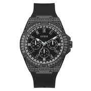  Shop Authentic Guess Zeus Multifunction Crystals Black Dial Black Silicone Strap Watch For Men - GW0208G5 - Luxxuri