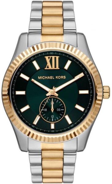  Shop Authentic Michael Kors Lexington Quartz Green Dial Two Tone Steel Strap Watch For Men - MK9063 - Luxxuri