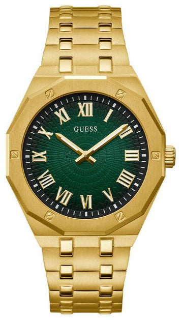  Shop Authentic Guess Asset Quartz Green Dial Gold Steel Strap Watch For Men - GW0575G2 - Luxxuri