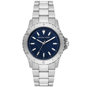  Shop Authentic Michael Kors Everest Three-Hand Blue Dial Silver Steel Strap Watch For Men - MK9079 - Luxxuri