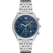  Shop Authentic Emporio Armani Luigi Chronograph Quartz Blue Dial Silver Steel Strap Watch For Men - AR1974 - Luxxuri