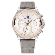  Shop Authentic Tommy Hilfiger Ari Diamonds White Dial Grey Leather Strap Watch for Women - 1781980 - Luxxuri