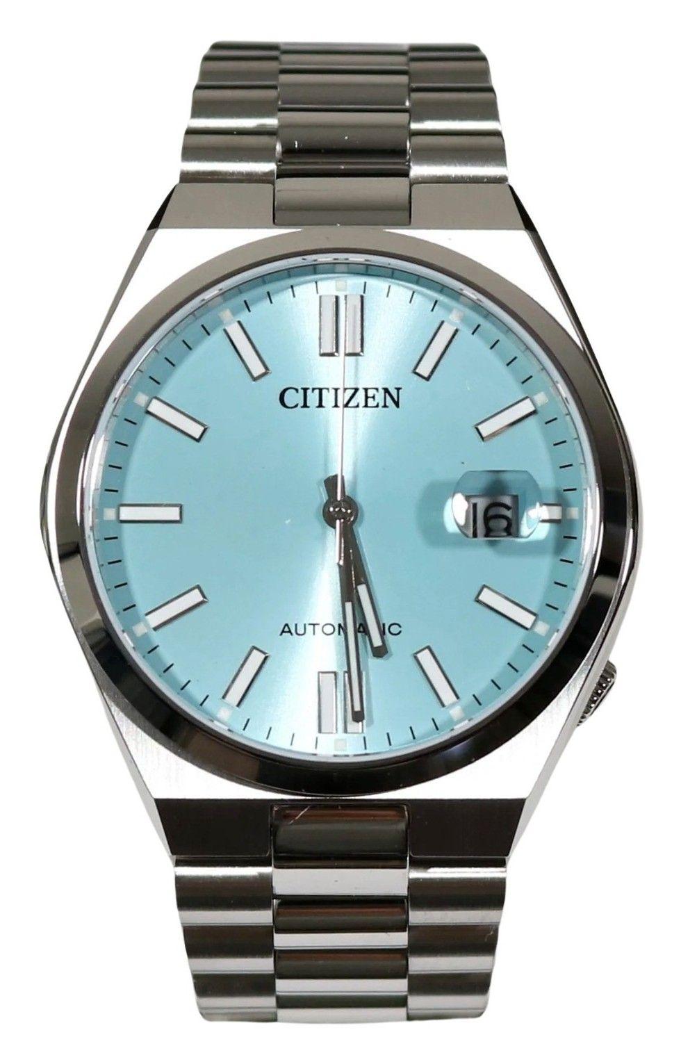  Shop Authentic Citizen Tsuyosa Automatic Turquoise Dial Silver Steel Strap Watch For Men - NJ0151-88M - Luxxuri