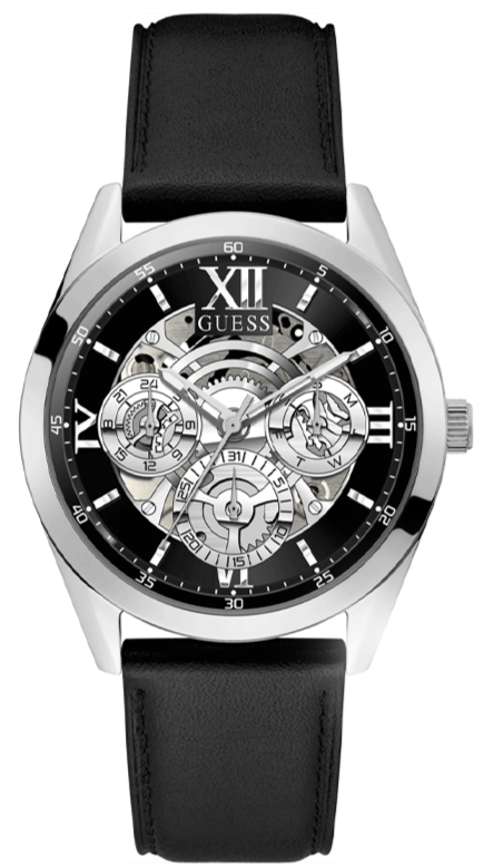  Shop Authentic Guess Tailor Multifunction Black Dial Black Leather Strap Watch for Men - GW0389G1 - Luxxuri