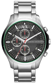  Shop Authentic Armani Exchange Hampton Chronograph Black Dial Silver Steel Strap Watch For Men - AX2163 - Luxxuri