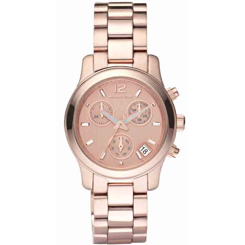  Shop Authentic Michael Kors Runway Chronograph Rose Gold Dial Rose Gold Steel Strap Watch for Women - MK5430 - Luxxuri