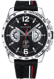  Shop Authentic Tommy Hilfiger Decker Quartz Black Dial Black Rubber Strap Watch for Men - 1791473 - Luxxuri