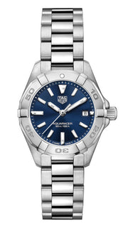  Shop Authentic Tag Heuer Aquaracer Blue Dial Silver Steel Strap Watch for Women - WBD1412.BA0741 - Luxxuri
