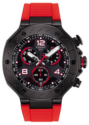  Shop Authentic Tissot T Race Chronograph Black Dial Red Rubber Strap Watch For Men - T141.417.37.057.01 - Luxxuri