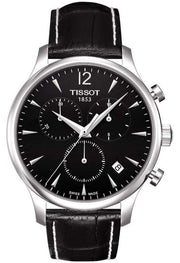  Shop Authentic Tissot T Classic Tradition Chronograph Black Dial Black Leather Strap Watch For Men - T063.617.16.057.00 - Luxxuri