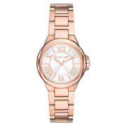  Shop Authentic Michael Kors Camille Quartz White Dial Rose Gold Steel Strap Watch For Women - MK7256 - Luxxuri