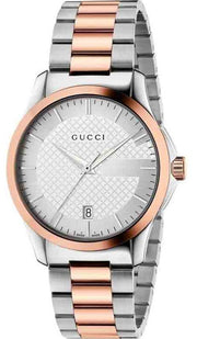 Shop Authentic Gucci G Timeless Silver Dial Two Tone Steel Strap Watch For Men - YA126447 - Luxxuri