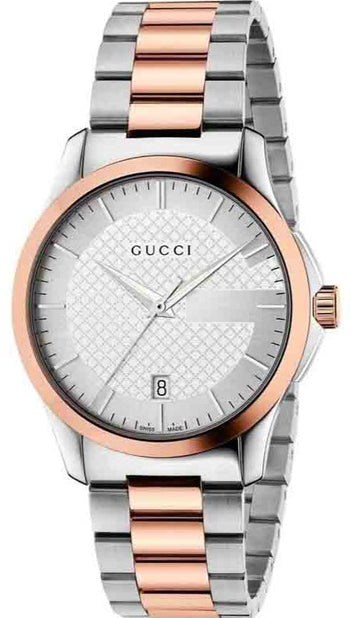 Shop Authentic Gucci G Timeless Silver Dial Two Tone Steel Strap Watch For Men - YA126447 - Luxxuri