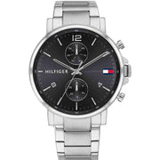  Shop Authentic Tommy Hilfiger Daniel Black Dial Silver Steel Strap Watch for Men - 1710413 - Luxxuri