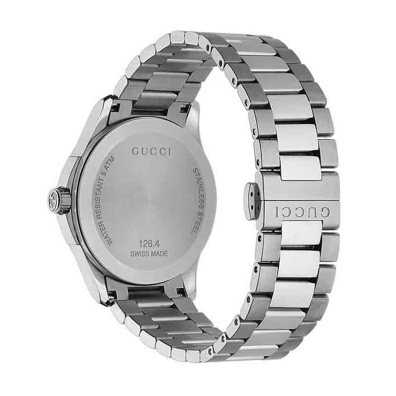  Shop Authentic Gucci G Timeless Black Dial Silver Steel Strap Watch For Men - YA126460 - Luxxuri