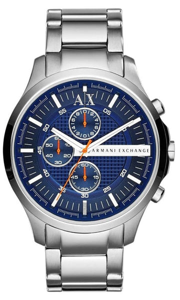  Shop Authentic Armani Exchange Hampton Chronograph Blue Dial Silver Steel Strap Watch For Men - AX2155 - Luxxuri