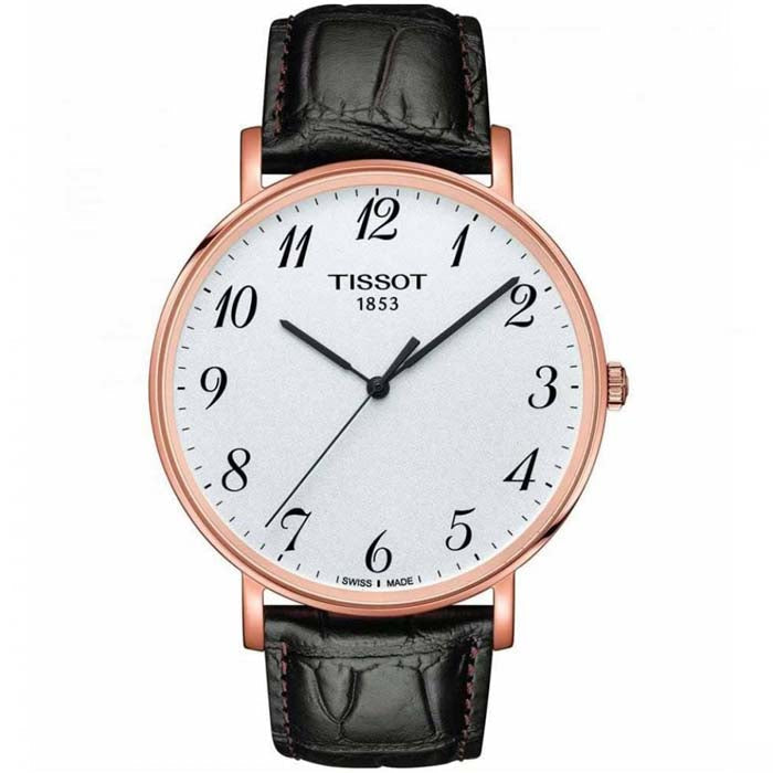  Shop Authentic Tissot T Classic Everytime White Dial Black Leather Strap Watch For Men - T109.610.36.032.00 - Luxxuri