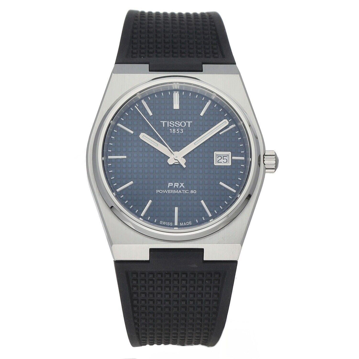  Shop Authentic Tissot PRX Powermatic 80 Blue Dial Black Rubber Strap Watch for Men - T137.407.17.041.00 - Luxxuri