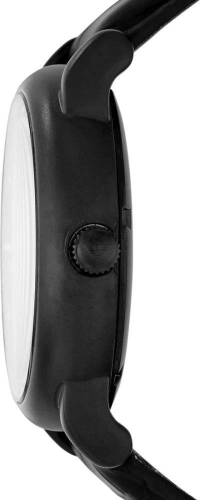  Shop Authentic Emporio Armani Meccanico Automatic Skeleton Dial Black Leather Strap Watch For Men - AR60008 - Luxxuri