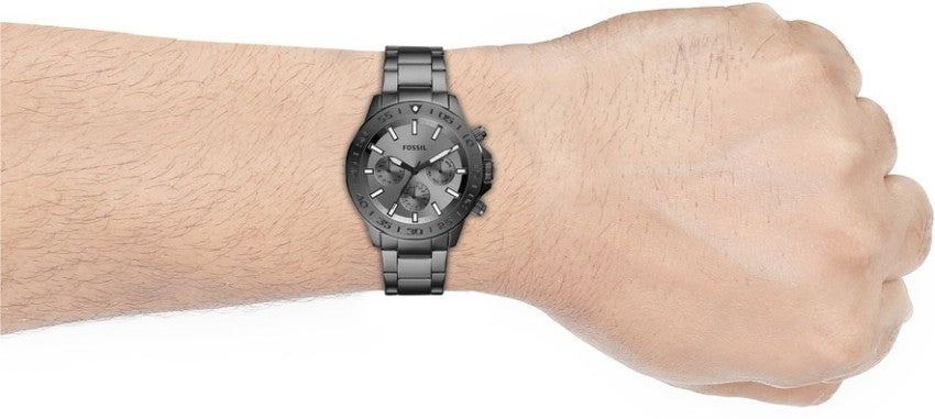  Shop Authentic Fossil Bannon Multifunction Chronograph Grey Dial Grey Steel Strap Watch for Men - BQ2491 - Luxxuri