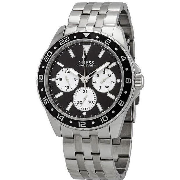  Shop Authentic Guess Odyssey Black Dial Silver Steel Strap Watch For Men - W1107G1 - Luxxuri
