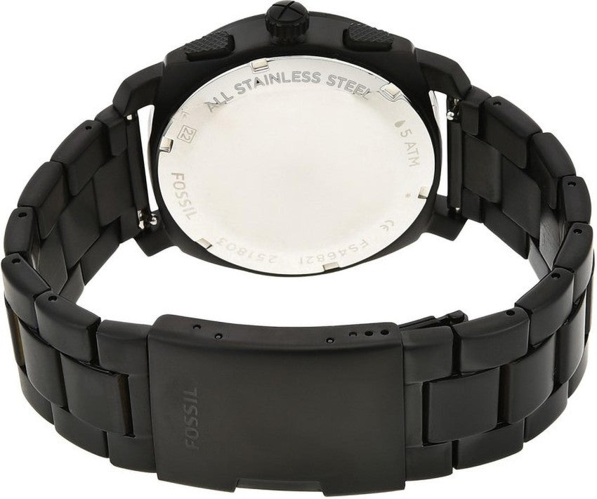  Shop Authentic Fossil Machine Chronograph Black Dial Black Steel Strap Watch for Men - FS4682 - Luxxuri