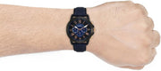  Shop Authentic Fossil Grant Chronograph Black Dial Blue Leather Strap Watch for Men - FS5061 - Luxxuri