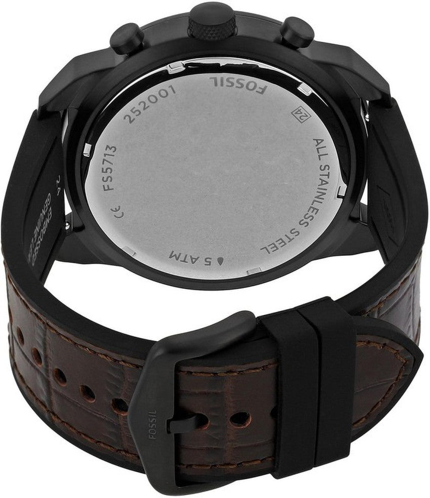  Shop Authentic Fossil Bronson Chronograph Brown Dial Brown Leather Strap Watch for Men - FS5713 - Luxxuri