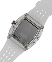  Shop Authentic Guess Phoenix Polycarbonate Clear Multi-function Black Dial Clear Rubber Strap Watch for Men - GW0499G3 - Luxxuri