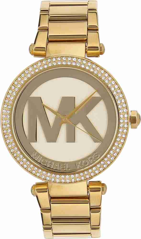  Shop Authentic Michael Kors Parker Diamonds Gold Dial Gold Steel Strap Watch for Women - MK5784 - Luxxuri