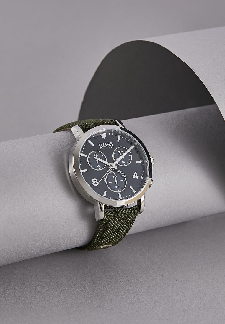  Shop Authentic Hugo Boss Vesada Grey Dial Green Nylon Strap Watch for Men - 1513692 - Luxxuri