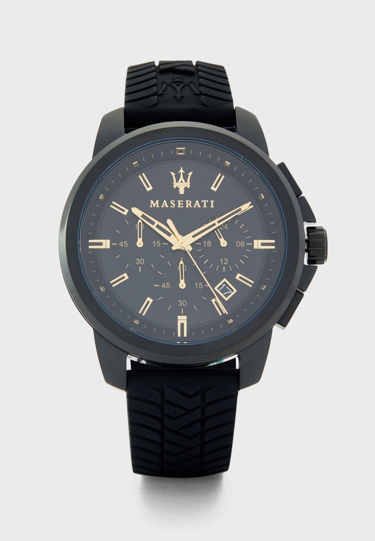  Shop Authentic Maserati Successo Black Dial Black Rubber Strap Watch For Men - R8871621011 - Luxxuri