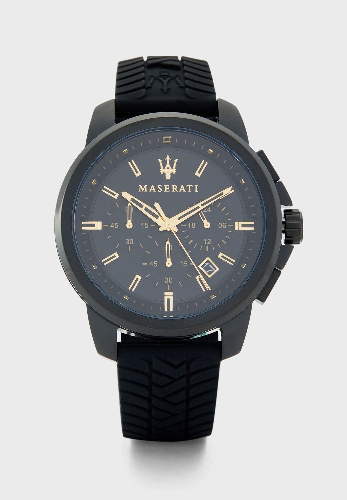  Shop Authentic Maserati Successo Black Dial Black Rubber Strap Watch For Men - R8871621011 - Luxxuri
