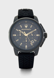  Shop Authentic Maserati Successo Black Dial Black Rubber Strap Watch For Men - R8871621011 - Luxxuri