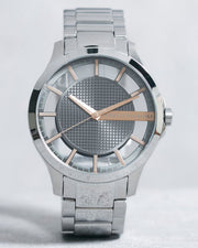  Shop Authentic Armani Exchange Hampton Chronograph Skeleton Black Dial Silver Steel Strap Watch For Men - AX2199 - Luxxuri