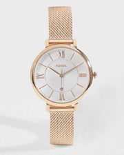 Shop Authentic Fossil Jacqueline Mother of Pearl White Dial Gold Mesh Strap Watch for Women - ES4352 - Luxxuri