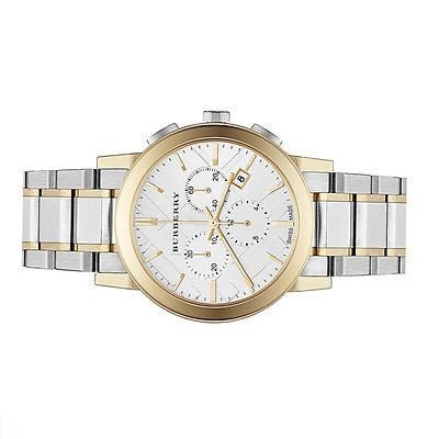  Shop Authentic Burberry The City White Dial Two Tone Steel Strap Watch for Men - BU9751 - Luxxuri