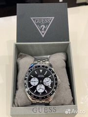  Shop Authentic Guess Odyssey Black Dial Silver Steel Strap Watch For Men - W1107G1 - Luxxuri