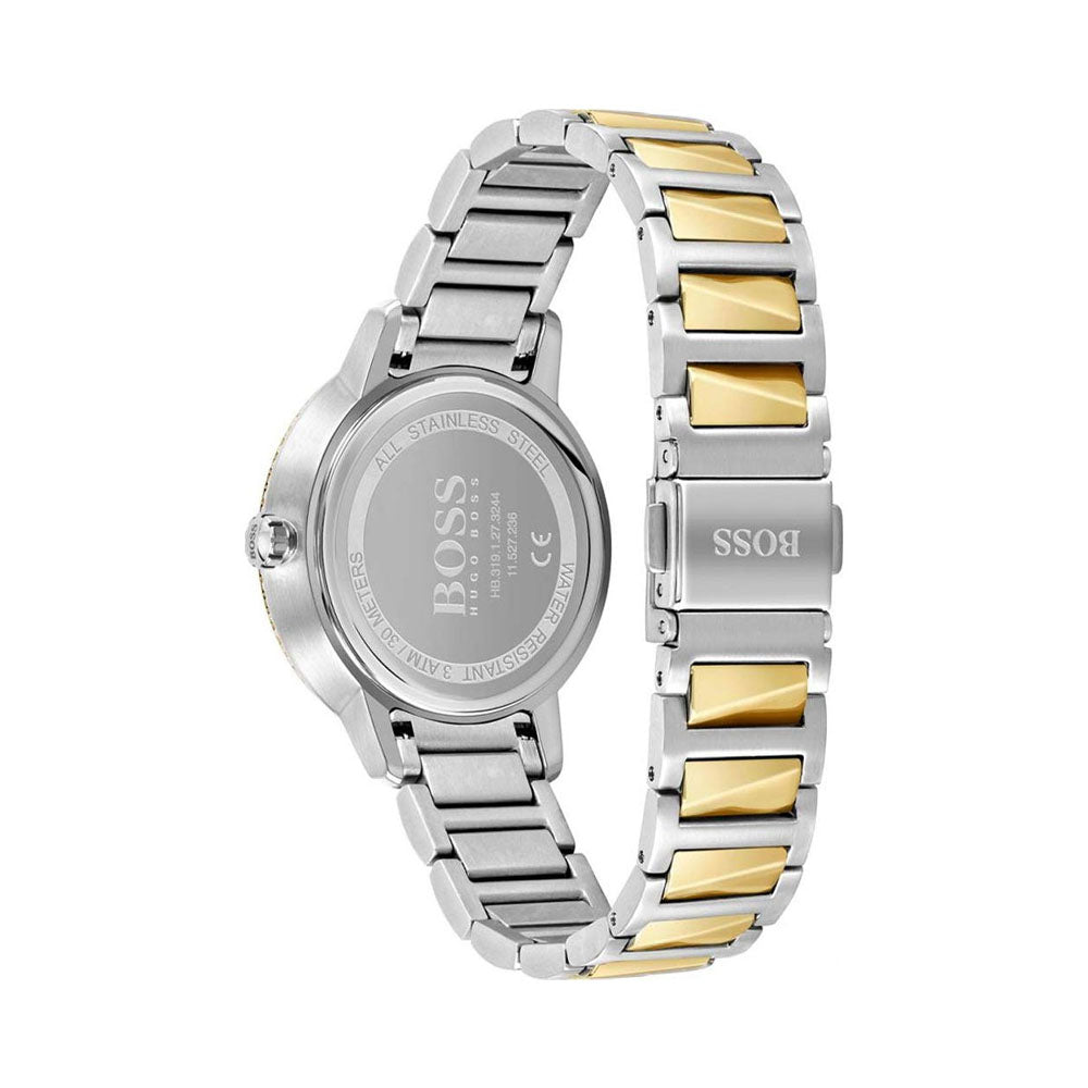  Shop Authentic Hugo Boss Signature Silver Dial Two Tone Steel Strap Watch for Women - 1502568 - Luxxuri