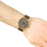  Shop Authentic Calvin Klein Even Grey Dial Brown Leather Strap Watch for Women - K7B216G3 - Luxxuri