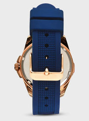  Shop Authentic Guess Interpid White & Rose Gold Dial Blue Silicone Strap Watch For Women - W0325L8 - Luxxuri