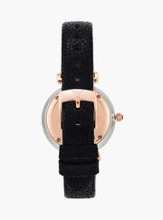  Shop Authentic Emporio Armani Gianni T Bar Analog Blue Dial Black Leather Strap Watch For Women - AR1989 - Luxxuri