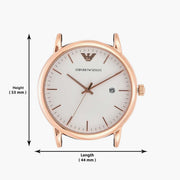  Shop Authentic Emporio Armani Luigi White Dial Brown Leather Strap Watch For Men - AR2502 - Luxxuri