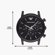  Shop Authentic Emporio Armani Luigi Chronograph Black Dial Black Stainless Steel Watch For Men - AR1895 - Luxxuri