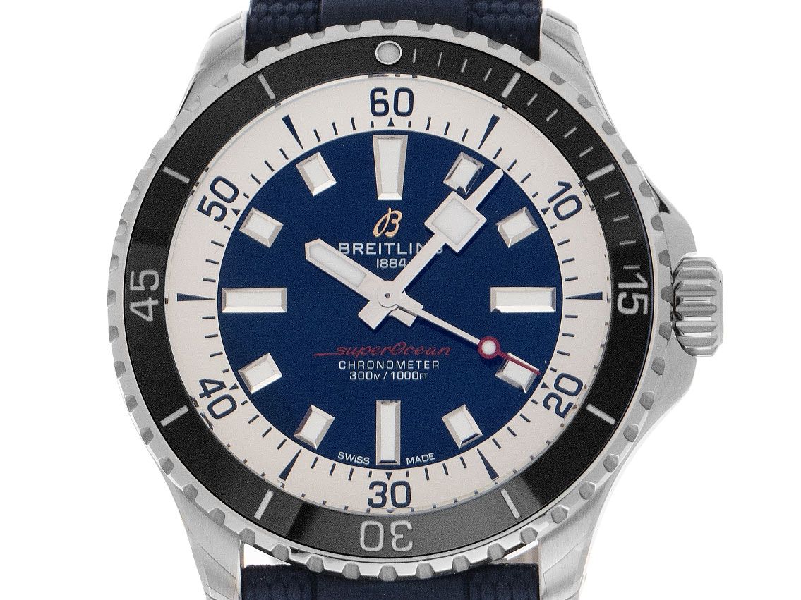 Shop Authentic Breitling Superocean Automatic 44 Blue Dial Blue Rubber Strap Watch for Men - A17376211C1S1 - Luxxuri