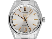  Shop Authentic Tag Heuer Carrera Date Silver Dial Silver Steel Strap Watch for Women - WBN2310.BA0001 - Luxxuri