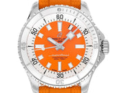  Shop Authentic Breitling Superocean Automatic 36 Orange Dial Orange Rubber Strap Watch for Men - A17377211O1S1 - Luxxuri
