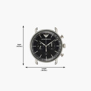  Shop Authentic Emporio Armani Aviator Chronograph Black Dial Black Leather Strap Watch For Men - AR11143 - Luxxuri