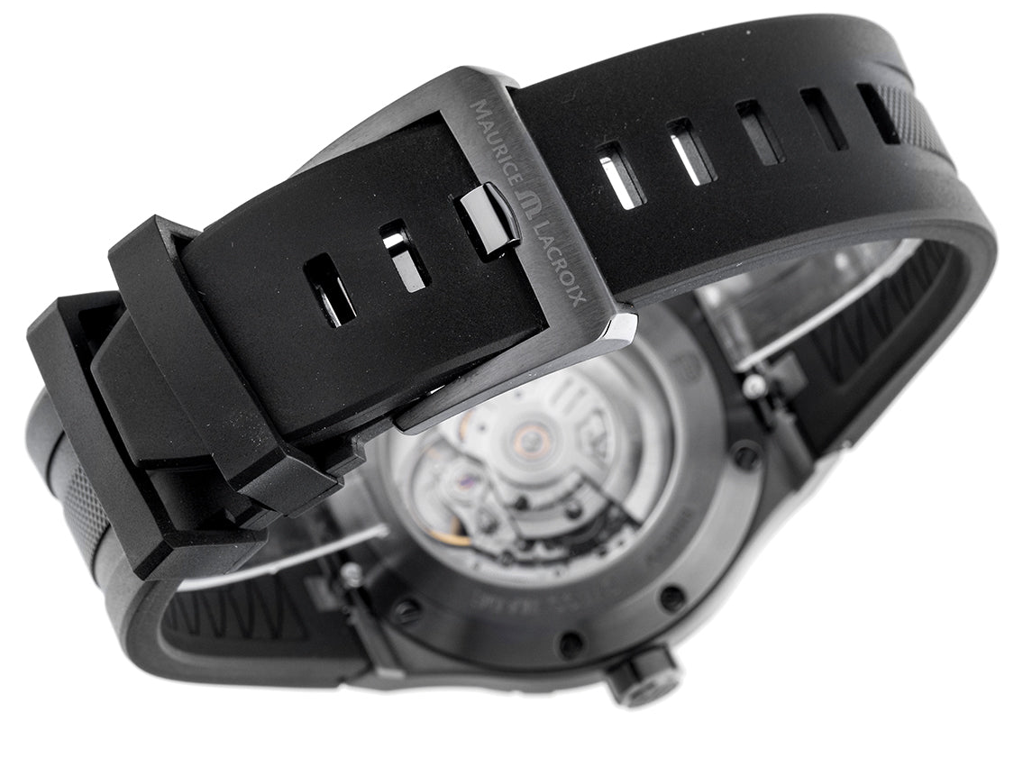  Shop Authentic Maurice Lacroix Aikon Automatic Gunmetal Dial Black Rubber Strap Watch For Men - AI6008-PVB00-330-2 - Luxxuri