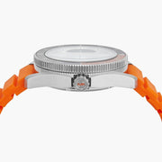  Shop Authentic Michael Kors Maritime Three-Hand Analog Black Dial Orange Silicone Strap Watch for Men - MK9157 - Luxxuri